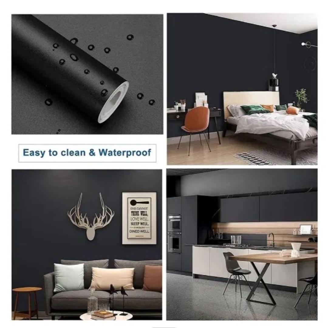 Elegant Black vinyl Wallpaper for ome Decor