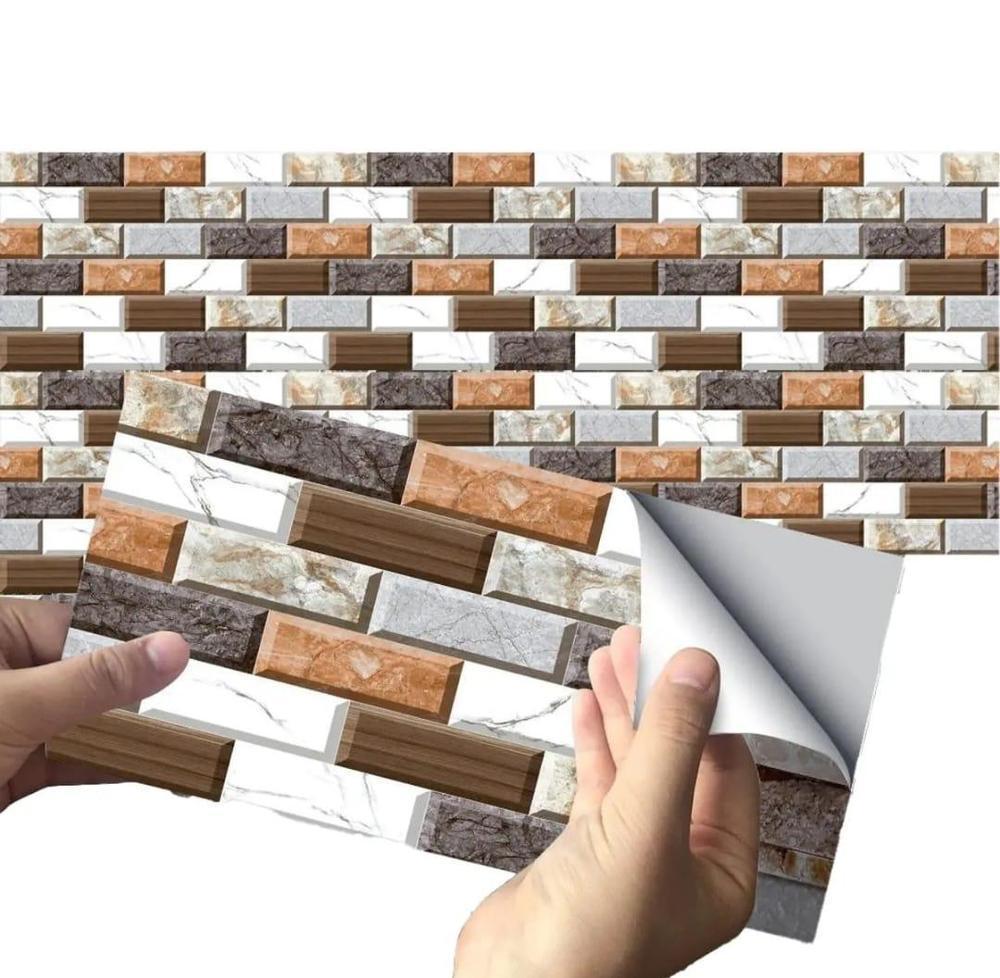 Colorful Brown Self adhesive sticker -50 Pcs