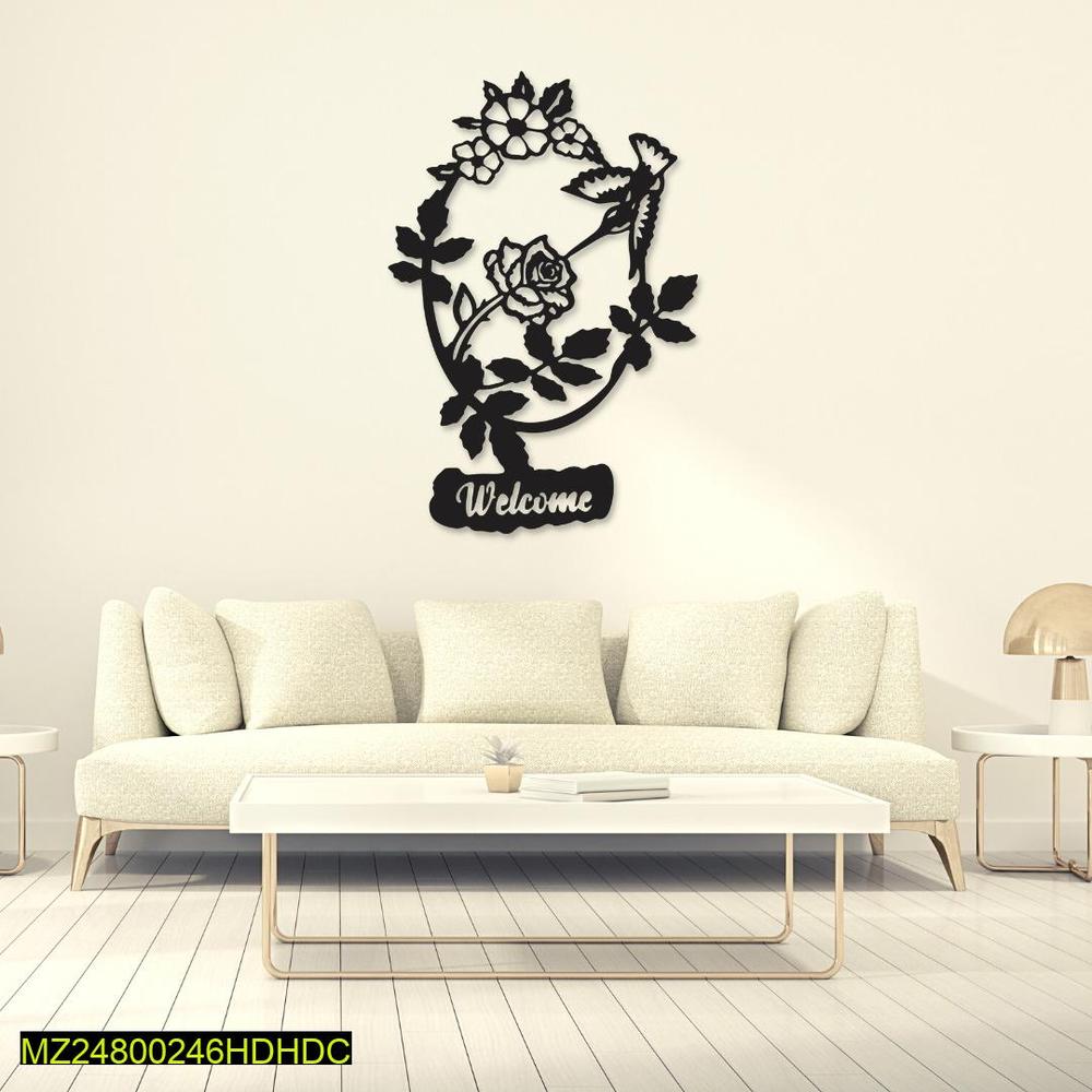 MDF Flower Design Wall Art